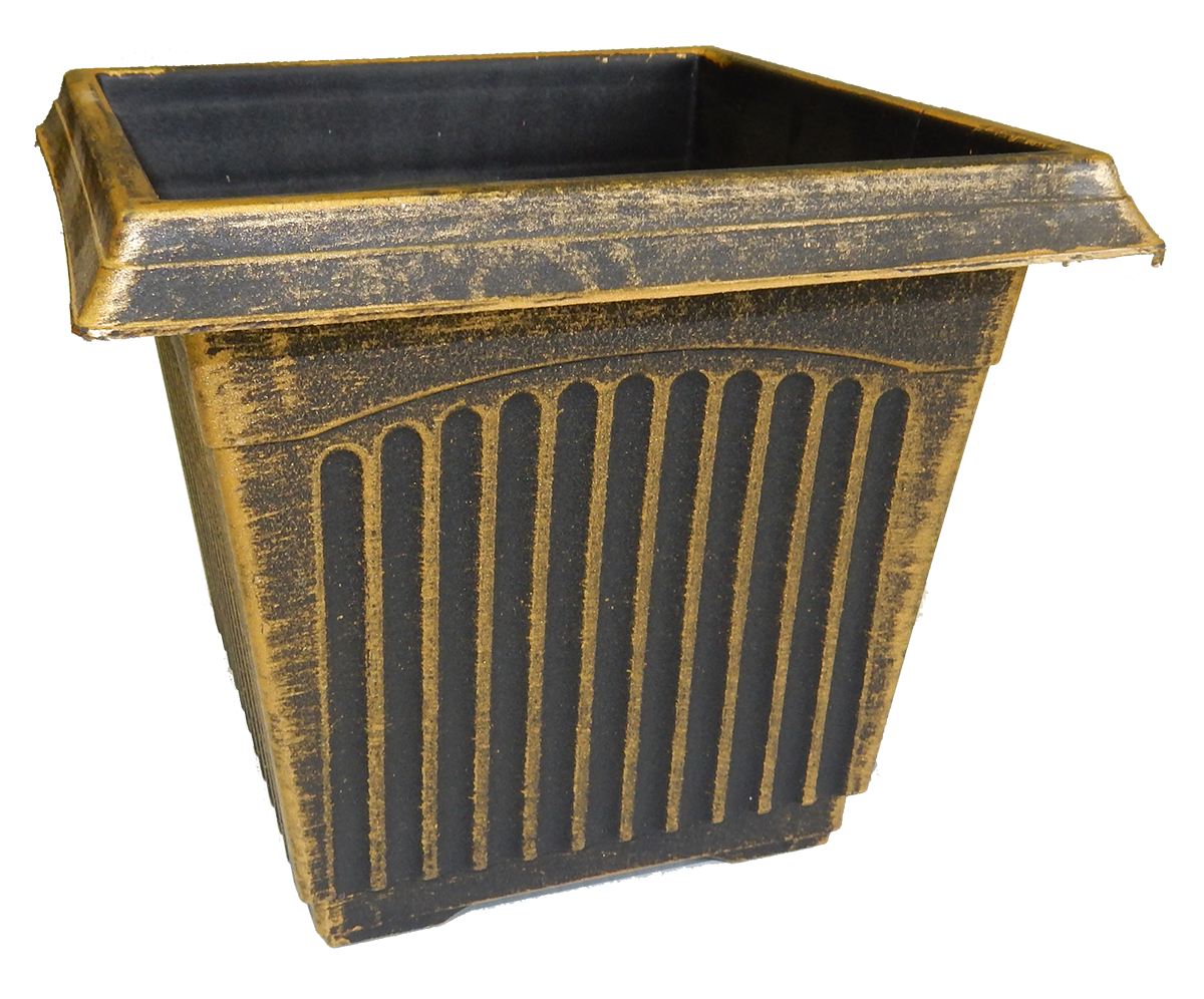 6.5 Inch Square Patio Planter Gold Wash - 100 per case