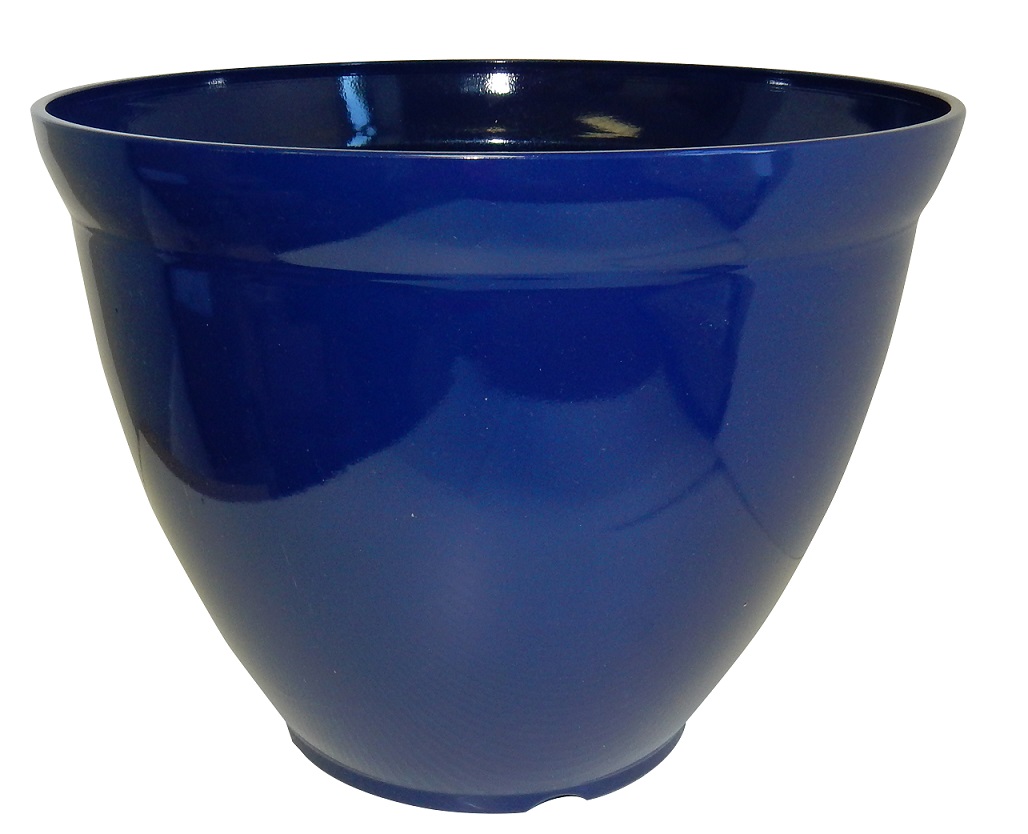 15 x 11.5 Bell Planter Blue Gloss - 12 per case