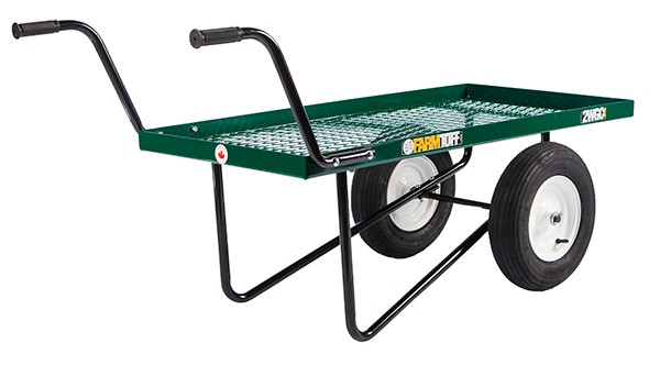 Metal Deck Push Cart with Flat Free Tires - 24" x 48"