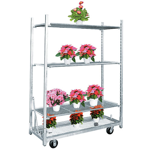 Grower Transport Cart with 3 Shelves 22" x 59" x 77"