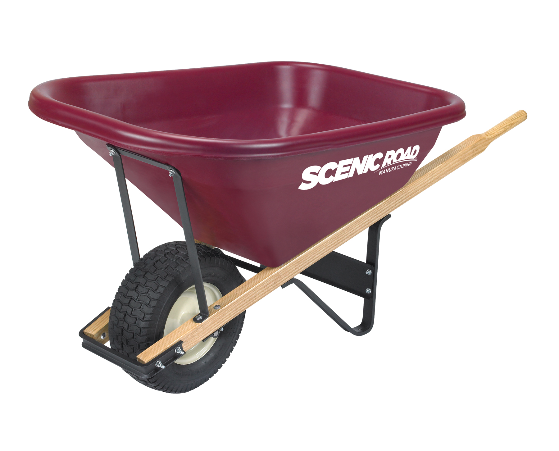 Wheelbarrow 8 cu. ft. Single with 4-ply Turf Tire