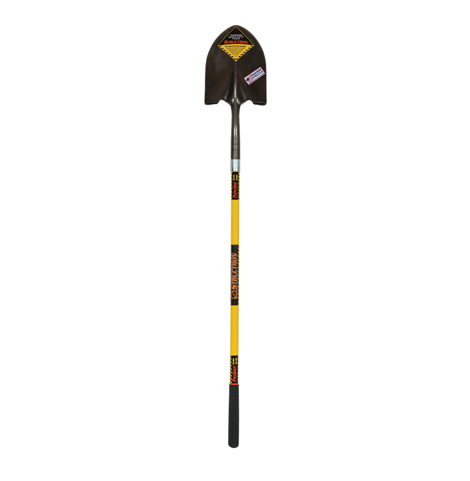 Shovel Round Point 48" Fiberglass Handle - 4 per case